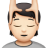 Person receiving a head massage illustration